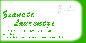 zsanett laurentzi business card